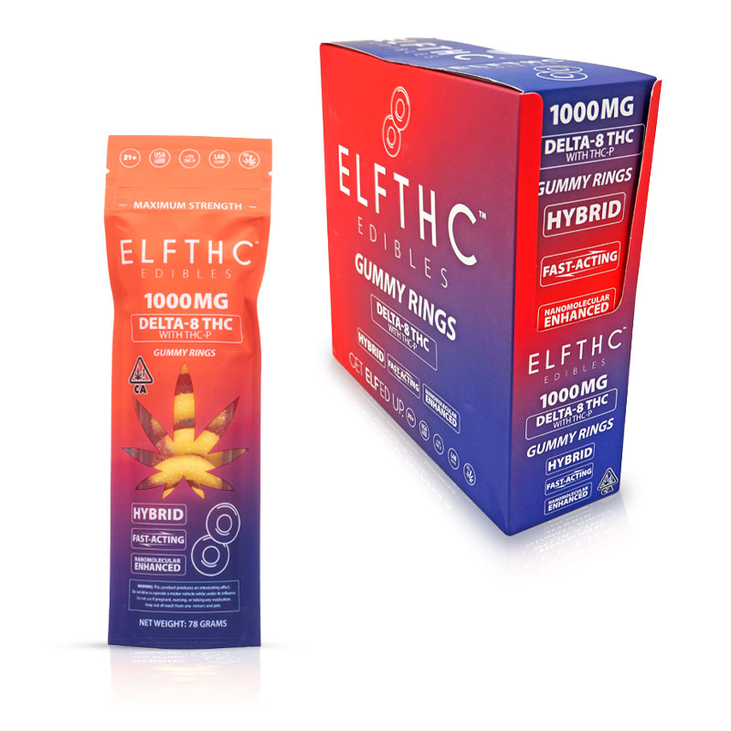 Elf Thc Delta 8 + Thcp Edibles 1000mg - Pack Of 7 