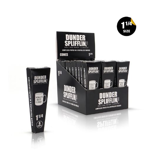 Dunder Splifflin 1.25 Size Pre-Rolled Cones 6ct - Pack of 30