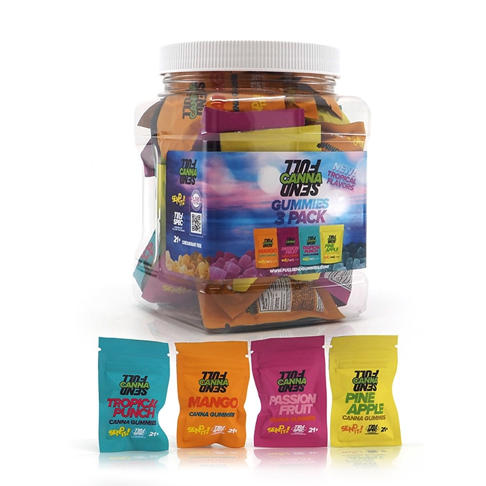 FullSend Delta 8 Canna Gummies 40/Jar -  Tropical Flavors