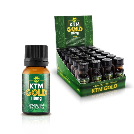 KTM Herbals Gold Kratom Extract Shot 10ml - Pack of 24