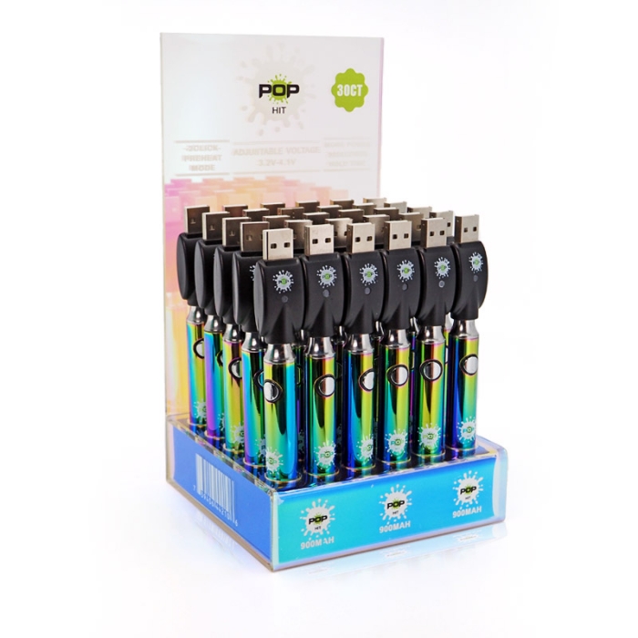 Pop Hit Twist 900mAh Variable Voltage Battery Pen - Rainbow Edition