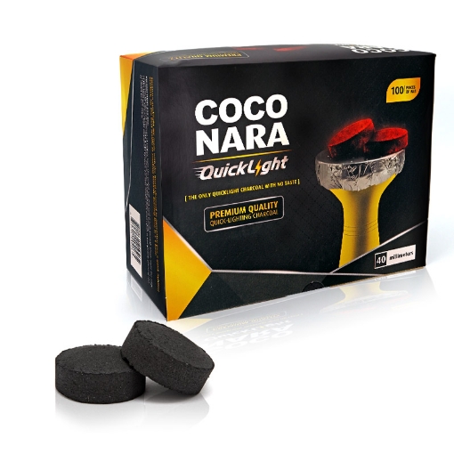 Coco Nara Quick Light Hookah Charcoal 40mm