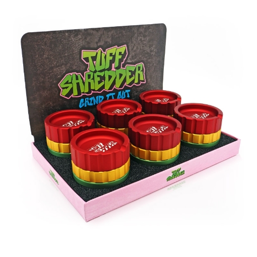 Tuff Shredder Rasta Grinder 4-Piece 60mm