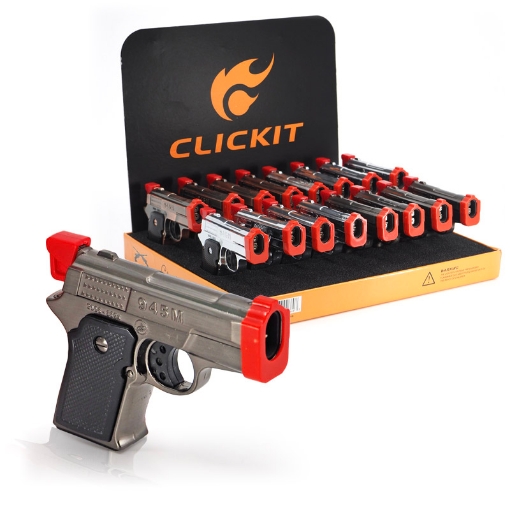 Clickit Pistol Double Torch Lighter