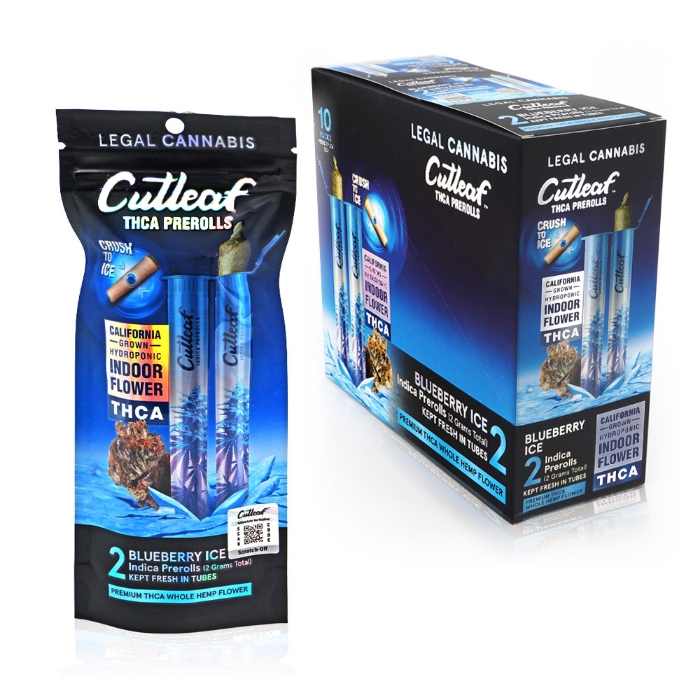Cutleaf THC-A Pre Rolls 2G - Blueberry Ice (Indica)