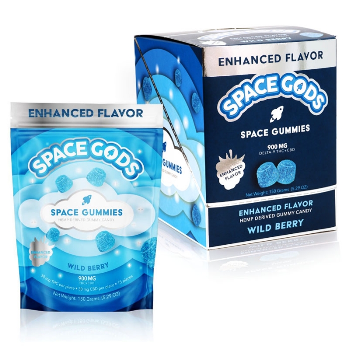Picture of Space Gods Mega Dose THC + CBD Space Gummies 900mg - Pack of 10