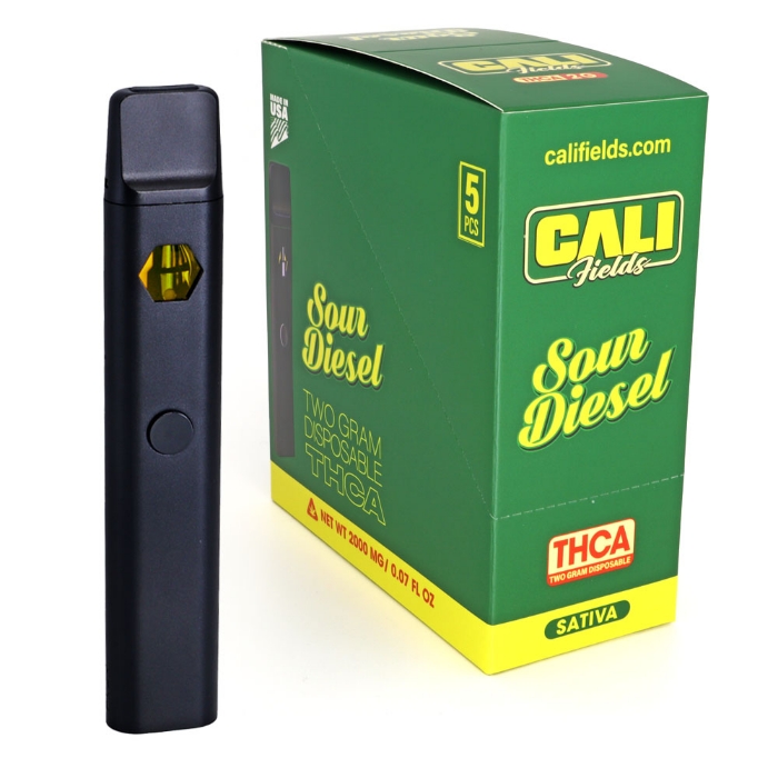 Sour Diesel (Sativa) THC-A Disposable Vape 2G CaliFields 